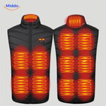 heatguard verwarmde bodywarmer 8 warmtezones rood