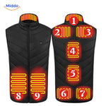 heatguard verwarmde bodywarmer 8 warmtezones zwart