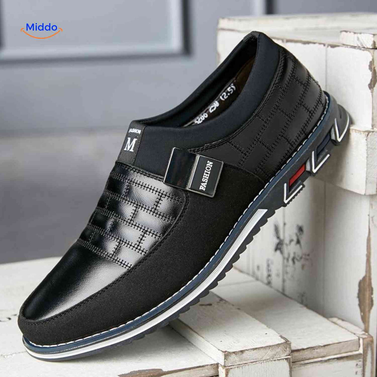 Chaussures homme Flexaro à enfiler, noir, vue 6