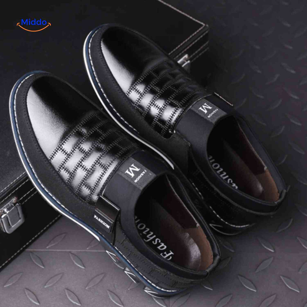 Chaussures homme Flexaro à enfiler, marron, vue de dessus, vue 5
