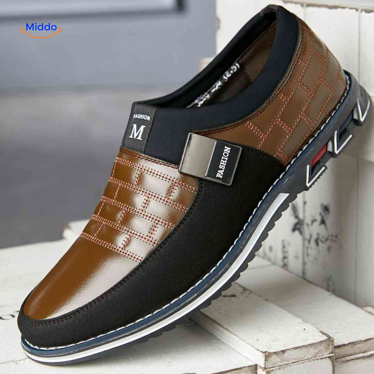 Chaussures homme Flexaro à enfiler, marron, vue 9