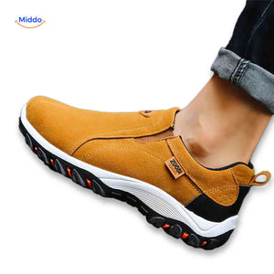 Chaussures homme Stridex à enfiler en suède, gris, vue latérale, vue 26