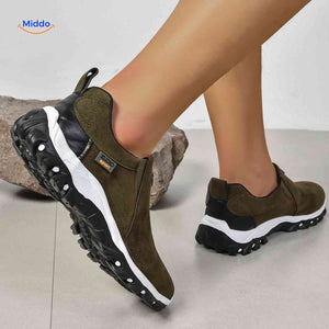 Chaussures homme Stridex à enfiler en suède, vert olive, vue 8