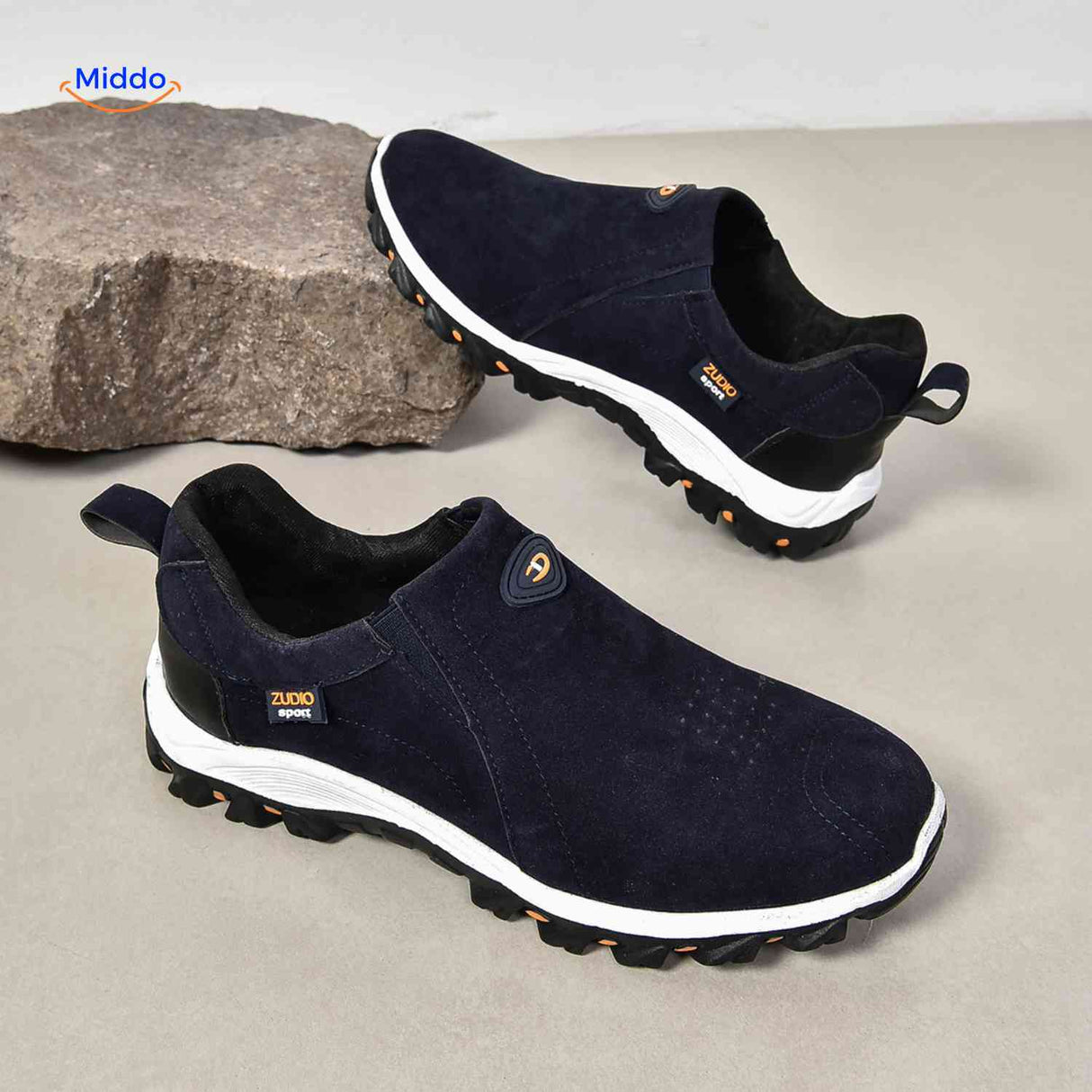 Chaussures homme Stridex à enfiler en suède, noir, vue 10