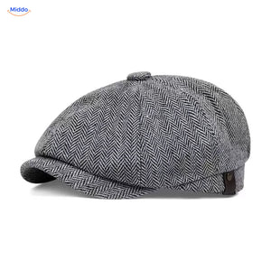 Casquette plate Heritage Eight, Chevrons gris