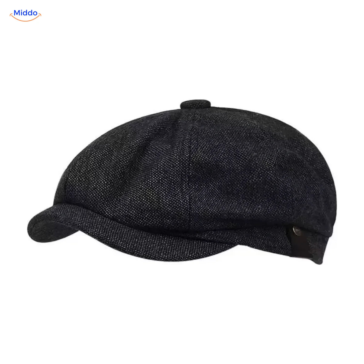 Casquette plate Heritage Eight, Petits carreaux noir