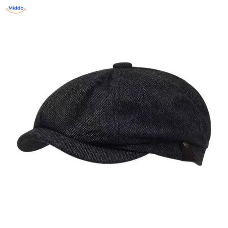 Casquette plate Heritage Eight, Petits carreaux noir
