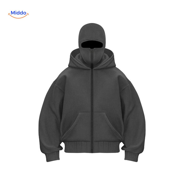 sweat à capuche unisexe noir avec logo brodé, coupe décontractée confort automne