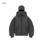 sweat à capuche unisexe noir avec logo brodé, coupe décontractée confort automne