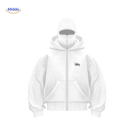 sweat à capuche noir en situation portée, coton doux unisexe style automne confort
