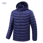hoodie HeatWave bleu coupe slim, protection et confort pour l'hiver
