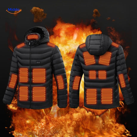 hoodie slim fit HeatWave porté en hiver, coupe ajustée et confortable