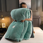 housse de couette velours polaire coloris vert jade, élégance et chaleur pour vos nuits