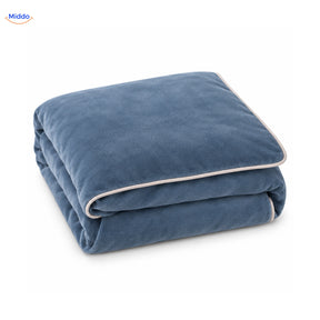 Housse de couette en peluche Bleu acier
