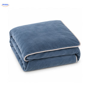 Housse de couette en peluche Bleu acier