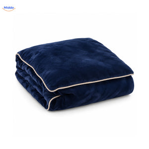 Housse de couette en peluche Bleu profond