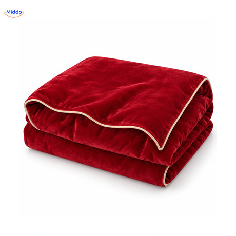 Housse de couette en peluche Bordeaux