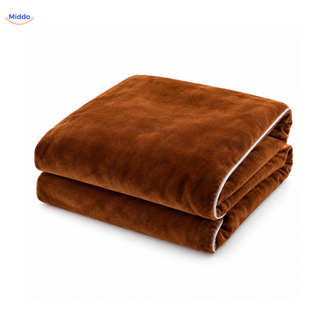 Housse de couette en peluche Brun café