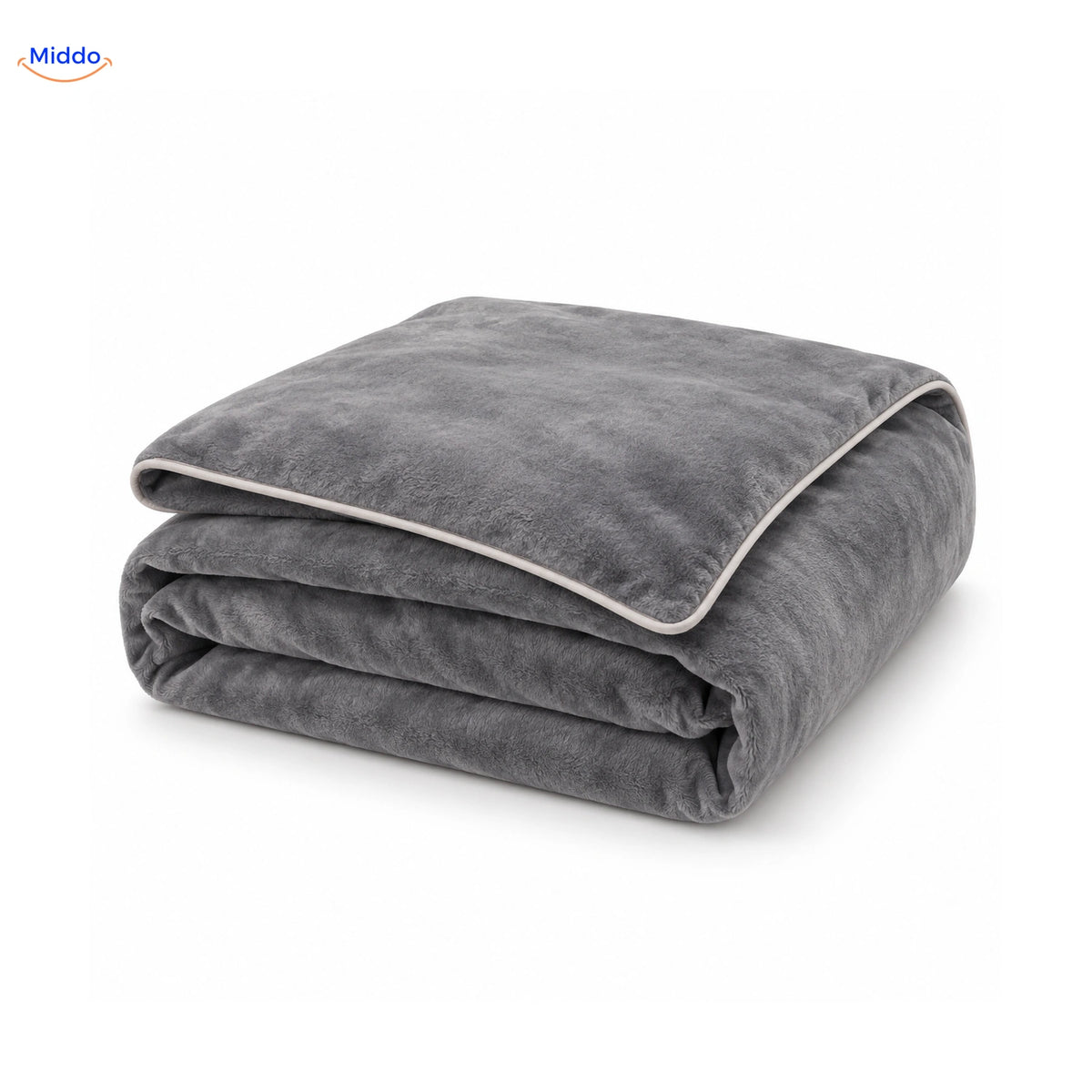 Housse de couette en peluche Gris 1