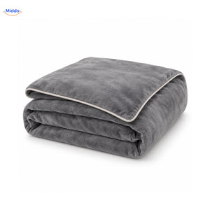 Housse de couette en peluche Gris 1