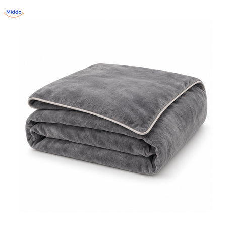 Housse de couette en peluche Gris 1