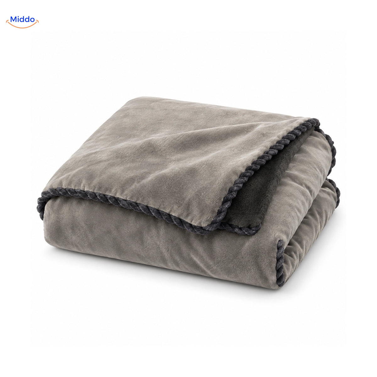 Housse de couette en peluche Gris clair | Gris foncé