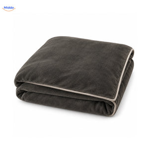 Housse de couette en peluche Gris foncé