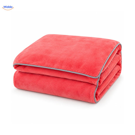 Housse de couette en peluche Rose corail