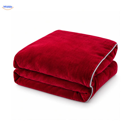 Housse de couette en peluche Rouge vin