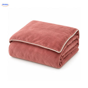 Housse de couette en peluche Vieux rose 1