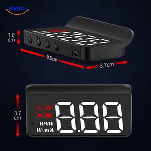 compteur de vitesse HUD avec écran LED lumineux et lisible en toutes conditions de luminosité