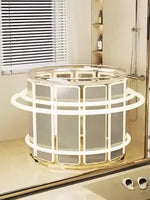HydroFold baignoire transparente dorée dans une salle de bains