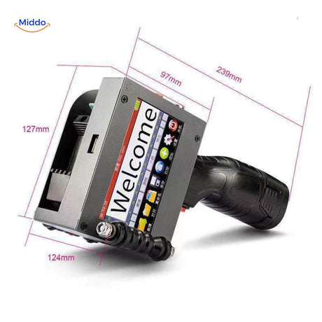 imprimante portable avec dimensions indiquees 239 x 124 x 127 mm format compact