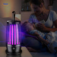 désinsectiseur électrique UV lumizap en fonctionnement dans une chambre à coucher