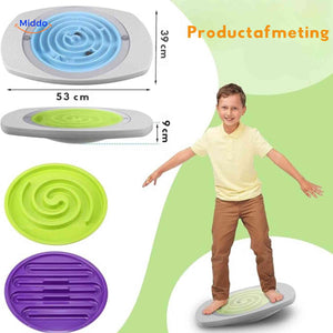dimensions du jeu d'equilibre balancio avec plateau et disques labyrinthe remplacables