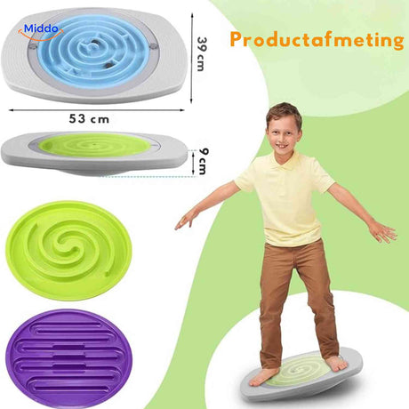dimensions du jeu d'equilibre balancio avec plateau et disques labyrinthe remplacables