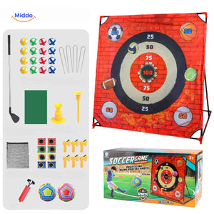 set de golf avec cible rouge pour jeu de tir sportif et éducatif pour enfants