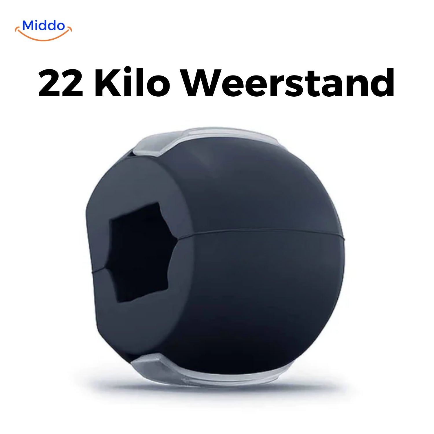 KaakMaster Pro kaaktrainer met 22 kilo weerstand voor gezichts- en kaakspieroefeningen.