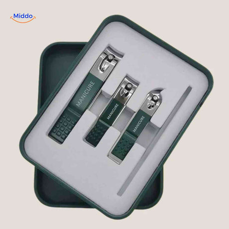 kit manucure compact coupe-ongles anti-éclaboussures avec lime à ongles, idéal voyage