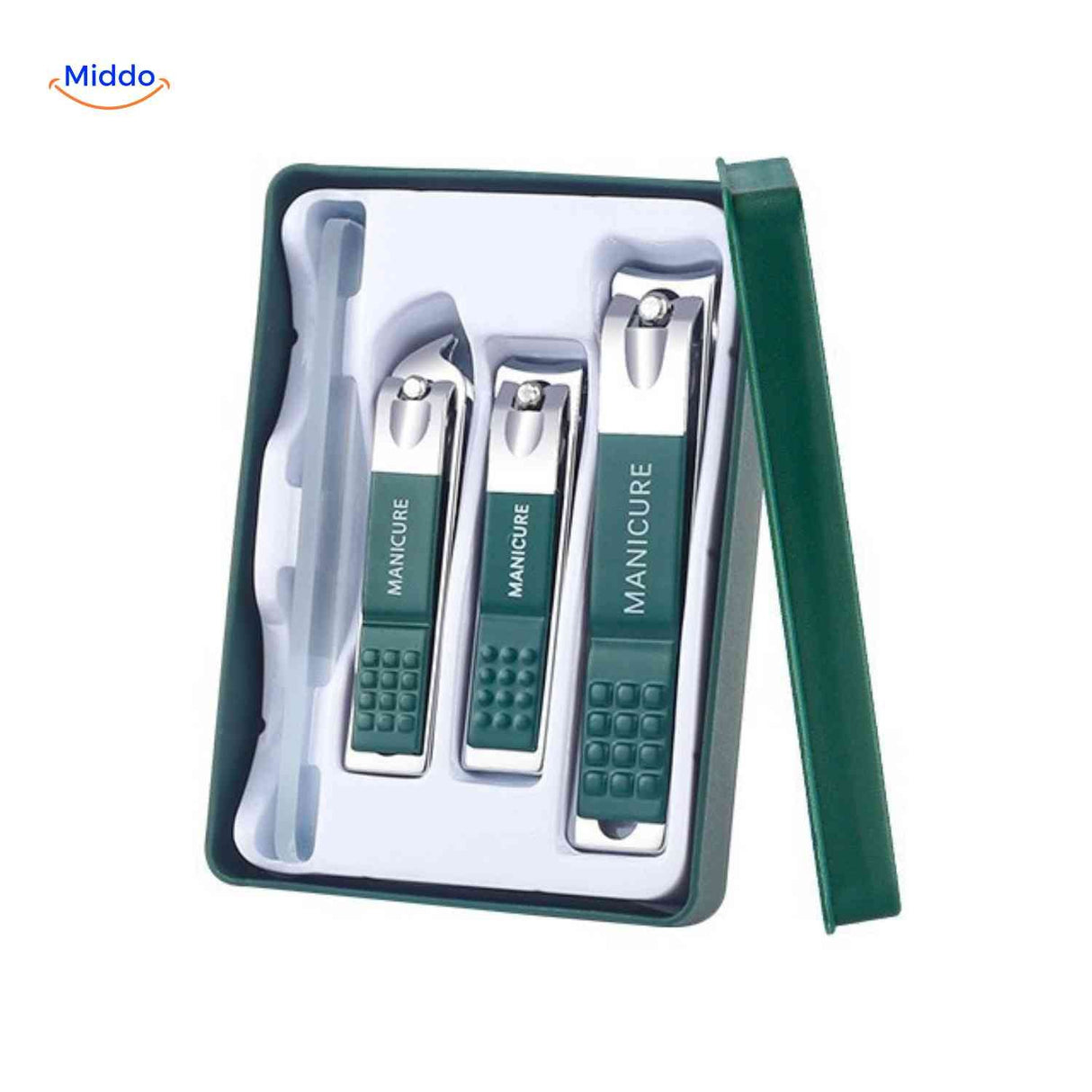kit manucure multi-tailles coupe-ongles anti-éclaboussures avec tiroir de rangement intégré