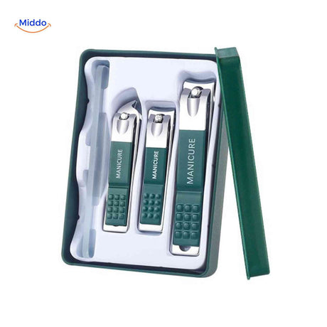 kit manucure multi-tailles coupe-ongles anti-éclaboussures avec tiroir de rangement intégré