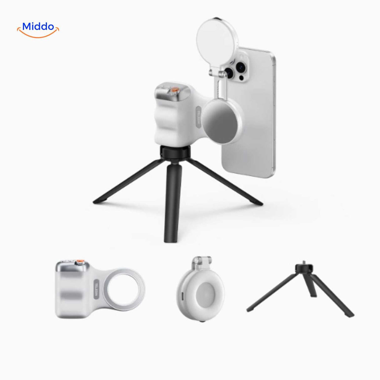 kit complet avec ring led, trépied et pièces modulaires pour composer le setup photo idéal