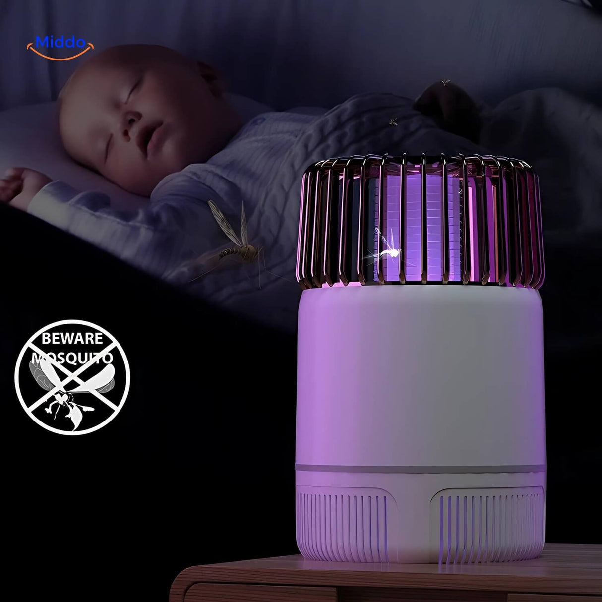 lampe anti-moustiques électrique dans une chambre d'enfant, protection silencieuse toute la nuit