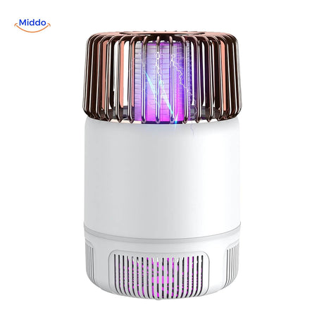 lampe anti-moustiques électrique en coloris blanc, design compact et discret