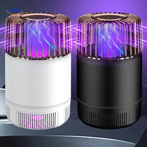 lampe anti-moustiques électrique en coloris noir et blanc, disponible en deux teintes