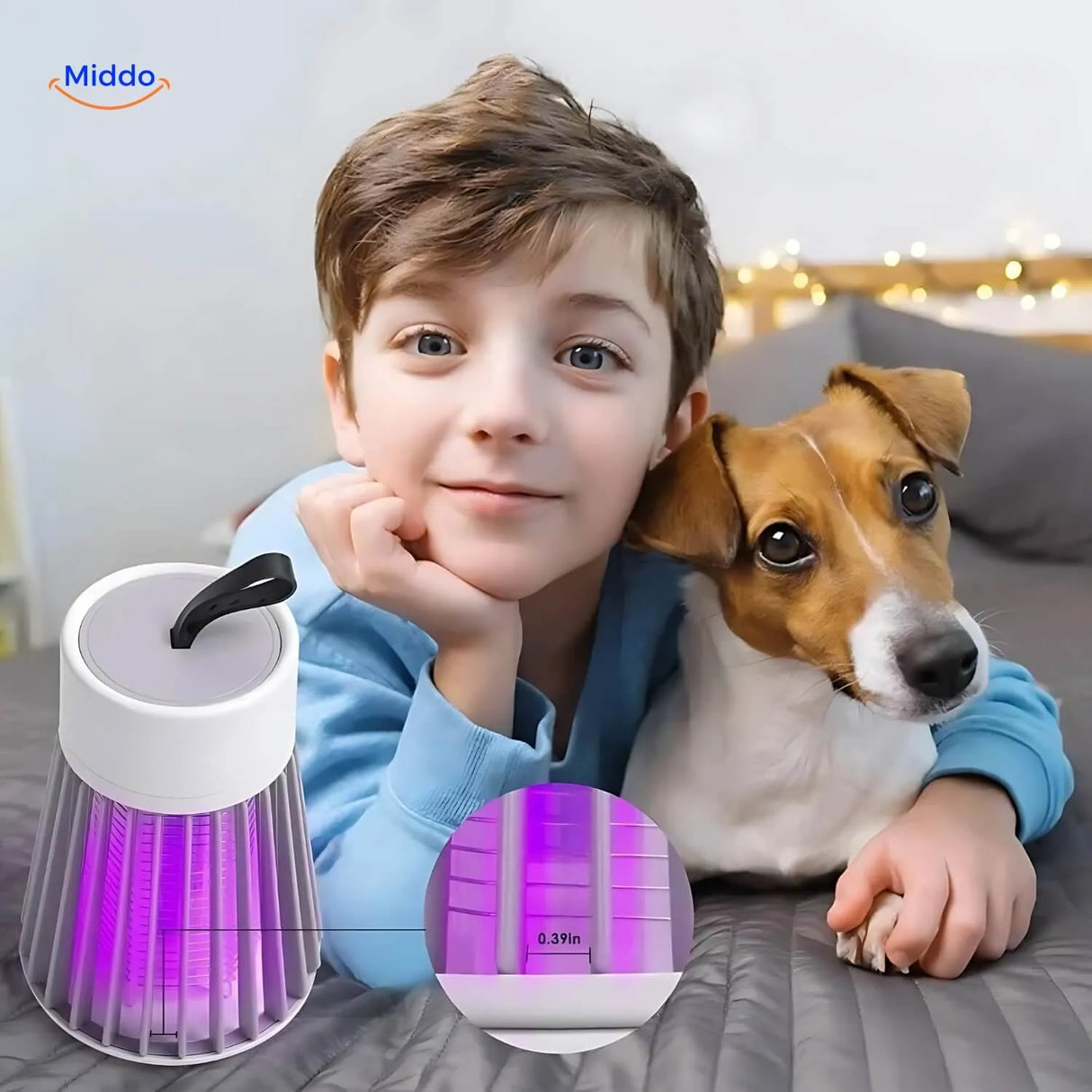 lampe anti-moustiques USB instazap utilisée en extérieur dans le jardin