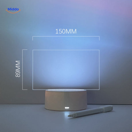 dimensions du panneau lumineux rectangulaire de la lampe de bureau effaçable