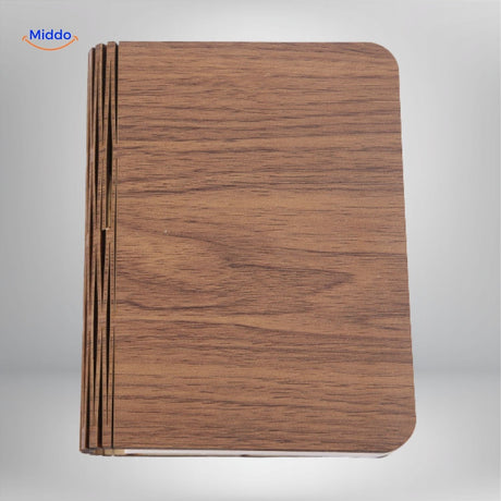 lampe de bureau pliable avec finition en bois moderne, design élégant et épuré
