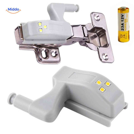 lampe charniere 3 leds fournie avec pile 23a 12v incluse
