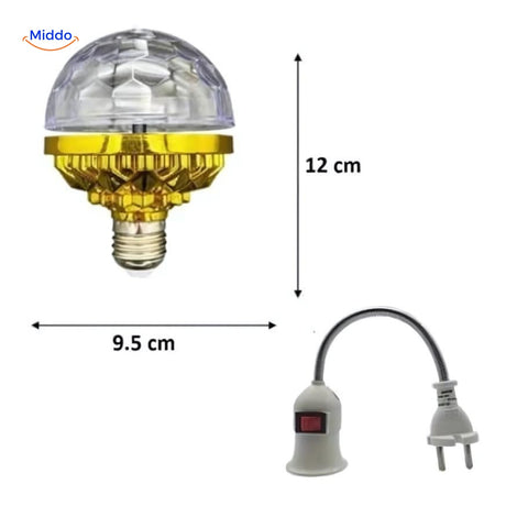 fiche technique et dimensions de la lampe disco LED rotative magicball
